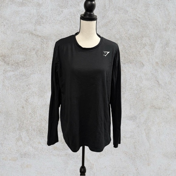 Gymshark Jet Black Long Sleeve Tee - Picture 1 of 6